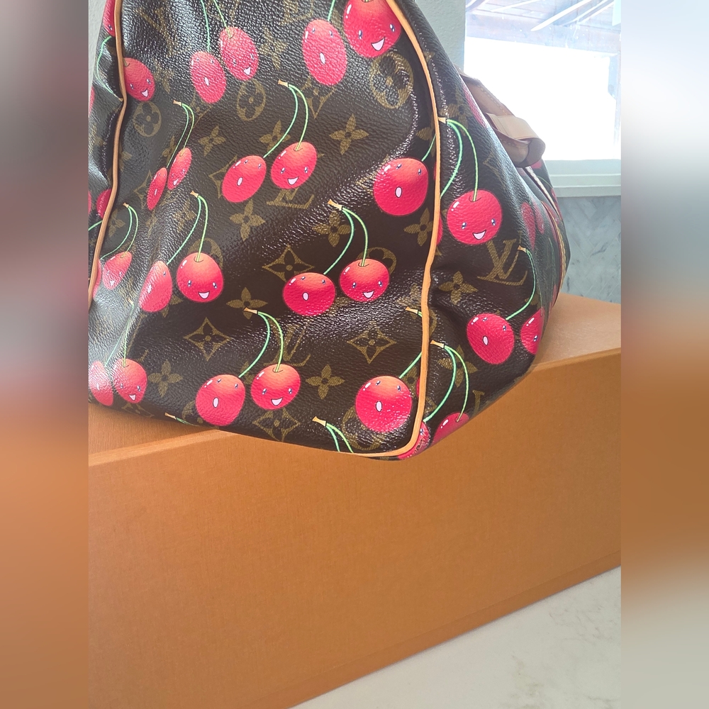 Louis Vuitton Keepall 45 Takashi Murakami Cerises Travel Bag - Picture 5 of 16